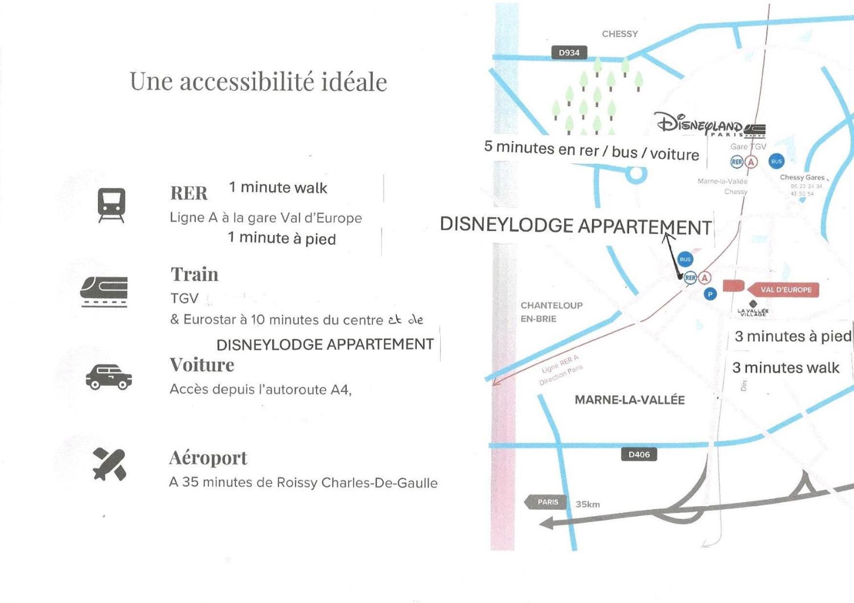 Disney 3 Mn, 14 People , 4 Bedrooms, 2 Parkings Prives Chessy  Eksteriør bilde